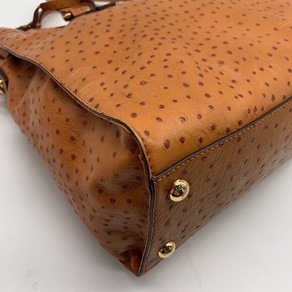 Michael Kors Tan Ostrich Leather Hamilton Tote - Picture 6 of 10